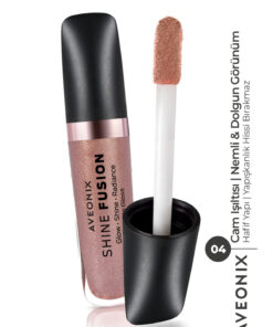 AVEONIX Doğal Işıltı Veren Shine Veil Lip Gloss 04 Parlak Bitişli Dolgun Dudak Parlatıcısı