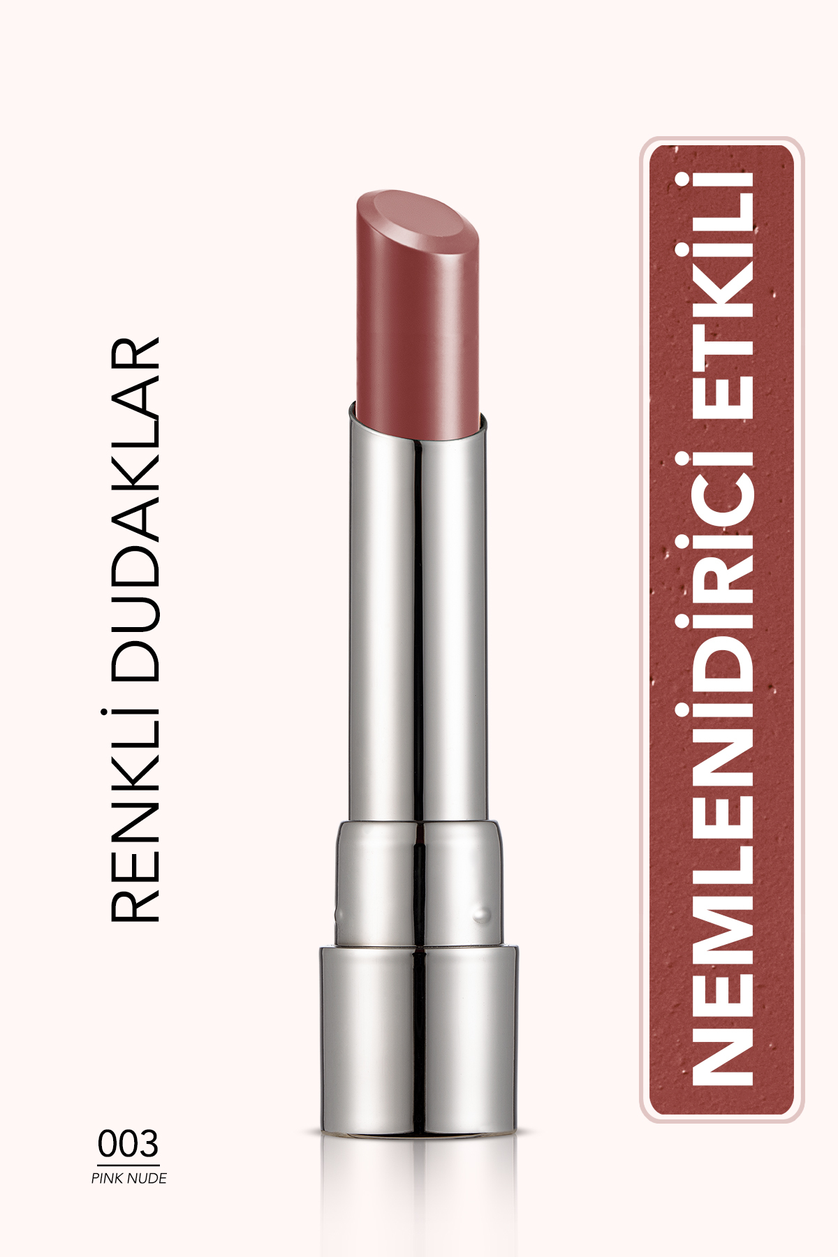 Flormar Nemlendirici Parlak Ruj- Sheer Up Lipstick - 003 Pinky Nude - 8682536012010