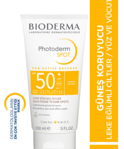 Bioderma Photoderm Spot SPF 50+ Leke Karşıtı Tüm Ciltler için Yüz & Vücut Güneş Kremi 150 ML