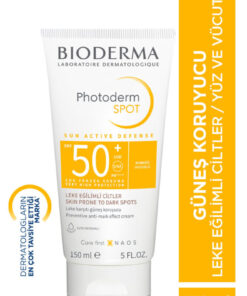 Bioderma Photoderm Spot SPF 50+ Leke Karşıtı Tüm Ciltler için Yüz & Vücut Güneş Kremi 150 ML