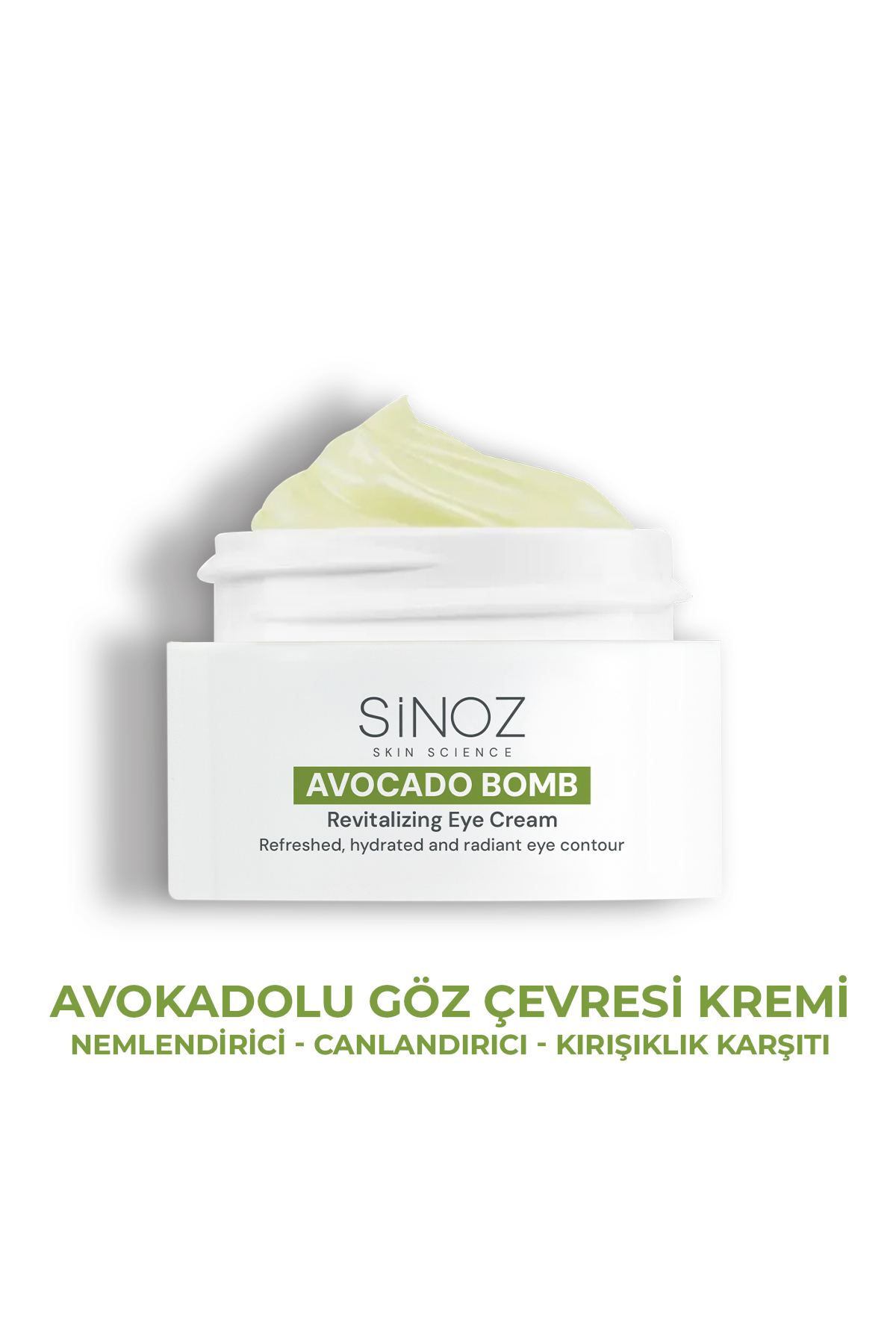 Sinoz Avokado Bomb Göz Çevresi Bakım Kremi - Nemlendirici Canlandırıcı Kırışıklık Karşıtı 15 ml