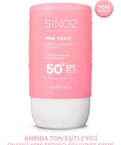 Sinoz Pink Touch Anında Ton Eşitleyici Leke Karşıtı SPF50+ Pembe Sıvı Yüz Güneş Kremi PA++++ 50ml