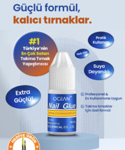 Ocean Takma Tırnak Yapıştırıcı Tips Yapıştırıcı Hızlı Yapıştırıcı Nail Glue 3 gr