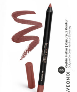 AVEONIX Lip Liner 06 İpeksi Dokulu Kolay Uygulanan Net ve Pürüzsüz Çizgi Dudak Kalemi