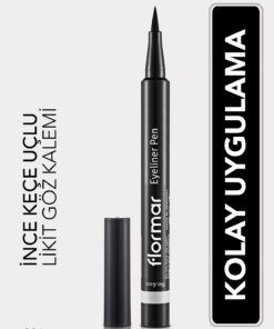 Flormar Yarı Mat Bitişli Eyeliner (SİYAH) - Eyeliner Pen - 001 Black - 8690604109609