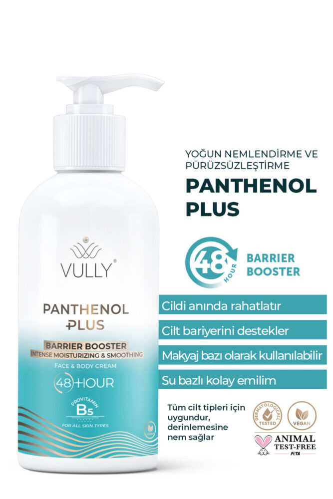 VULLY Panthenol Plus 48 Saate Kadar Yoğun Nemlendirici ve Onarıcı Yüz & Vücut Kremi 250 ml