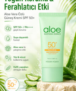 Holika Holika Aloe Soothing Essence Waterproof Sun Cream Spf50 - Aloe Yatıştırıcı Özlü Güneş Kremi 70ml