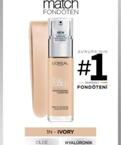 L'Oreal Paris L'Oréal Paris True Match Bakım Yapan Fondöten 1N IVORY