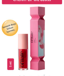 ORNATE Cherry Lip Oil Gloss Dolgunlaştırıcı Efekt Nemlendirici, Parlatıcı Simli Dudak Yağı Kiraz 5 ml