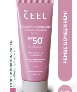 The Ceel Leke Karşıtı Ton Eşitleyen Spf 50+ Pembe Renkli Güneş Kremi | Glutatyon, Hyaluronik Asit 50 ml