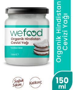 Wefood Organik Hindistan Cevizi Yağı 150 ml (Soğuk Sıkım)