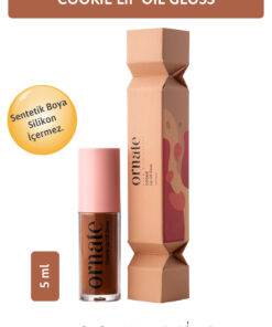 ORNATE Cookie Lip Oil Gloss Dolgunlaştırıcı Efekt , Nemlendirici, Parlatıcı Simli Dudak Yağı Kurabiye 5 ml