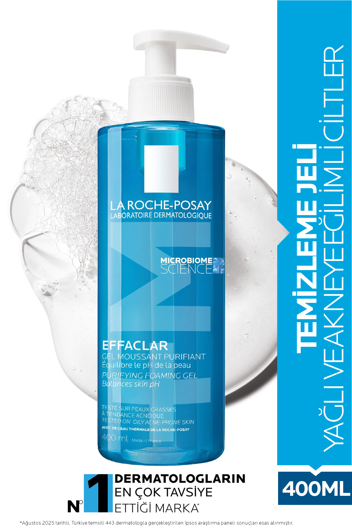 La Roche Posay Yağlı ve Akneye Eğilimli Ciltler için Effaclar Yüz Temizleme Jeli 400 ml