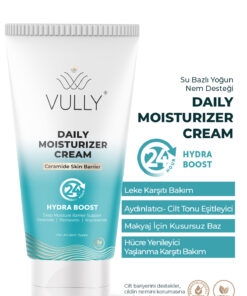 VULLY Su Bazlı Aydınlatıcı Cilt Tonu Eşitleyici Bariyer Onarıcı 24 Saat Nemlendirici Yüz Kremi 50 Ml