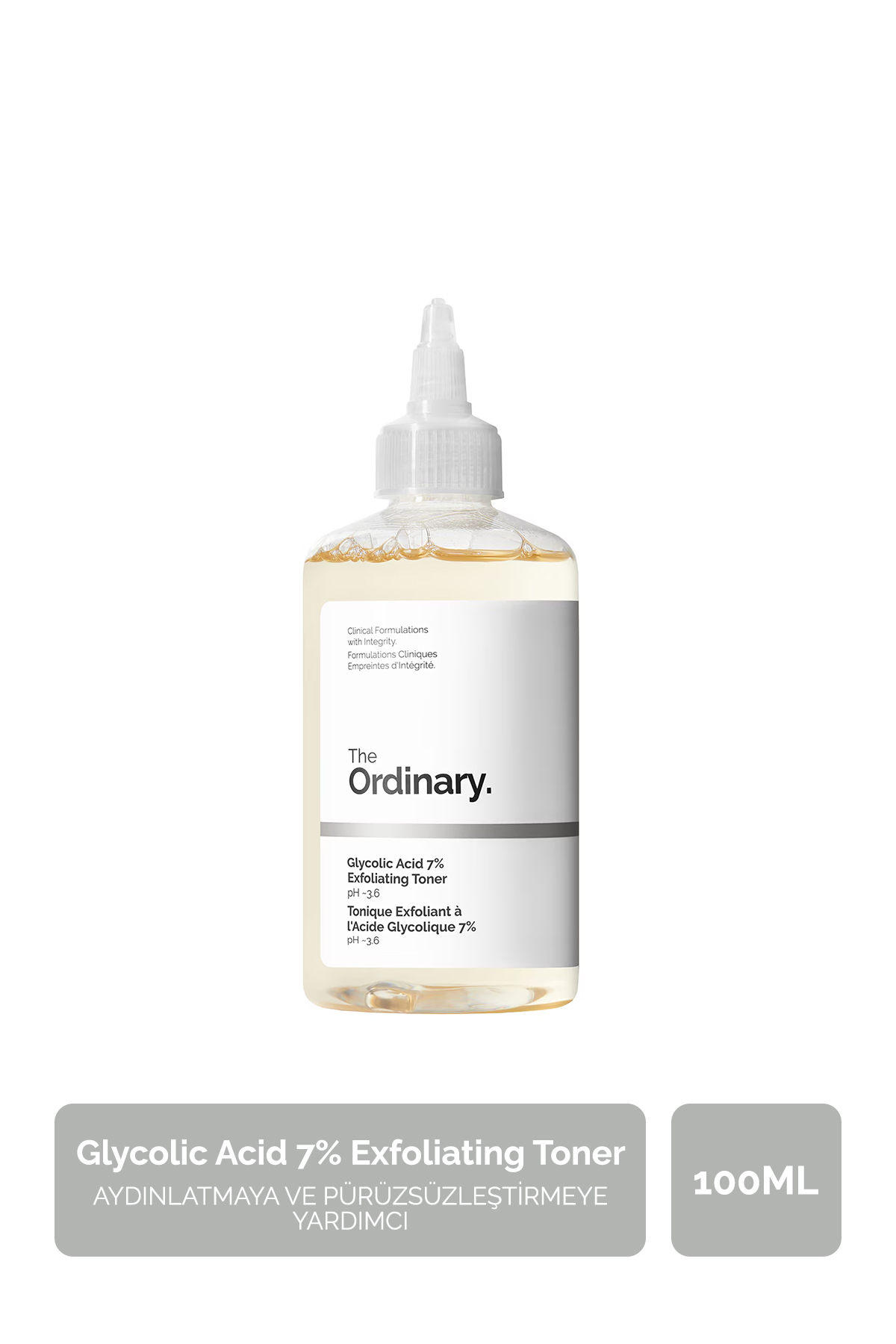 The Ordinary Glycolic Acid 7% Exfoliating Toner - Aydınlatmaya ve Pürüzsüzleştirmeye Yardımcı Tonik 100ml