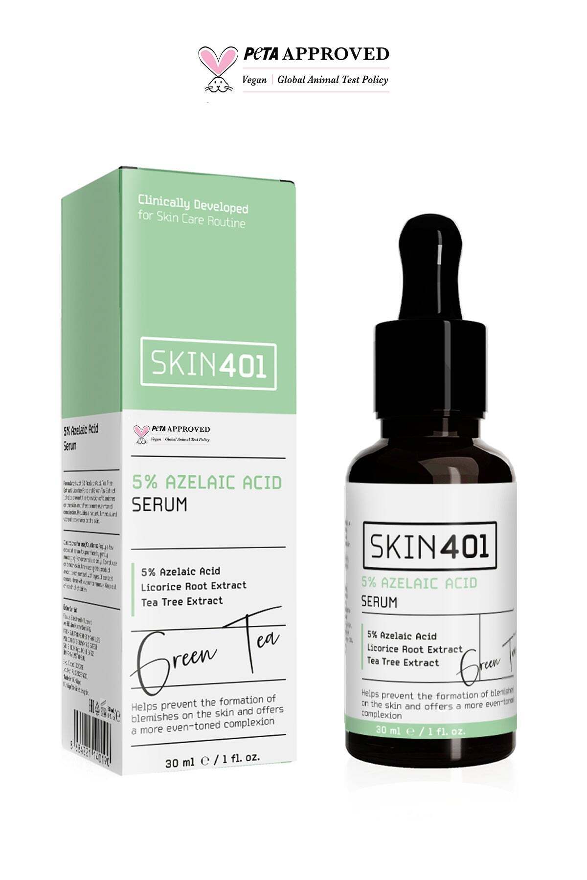 Skin401 %5 Azelaik Asit Yatıştırıcı Ve Leke Karşıtı Serum 30 ml