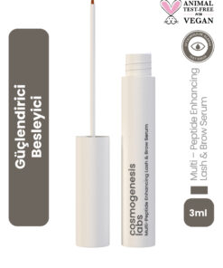 Cosmogenesis Labs Kaş Kirpik Güçlendirici Serum 3ml – Su Bazlı Besleyici Dolgunlaştırıcı Vegan (%1 BİOTİN- %1 PEPTİT)