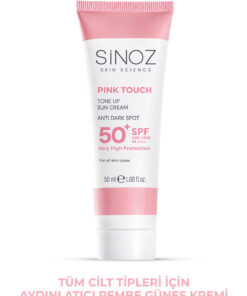 Sinoz Pink Touch SPF50+ Aydınlatıcı Pembe Yüz Güneş Kremi PA++++ Tüm Ciltler için 50ml