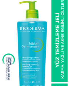 Bioderma Sebium Foaming Gel Karma, Yağlı ve Akne Eğilimli Ciltler İçin Yüz ve Vücut Temizleme Jeli 400 ml