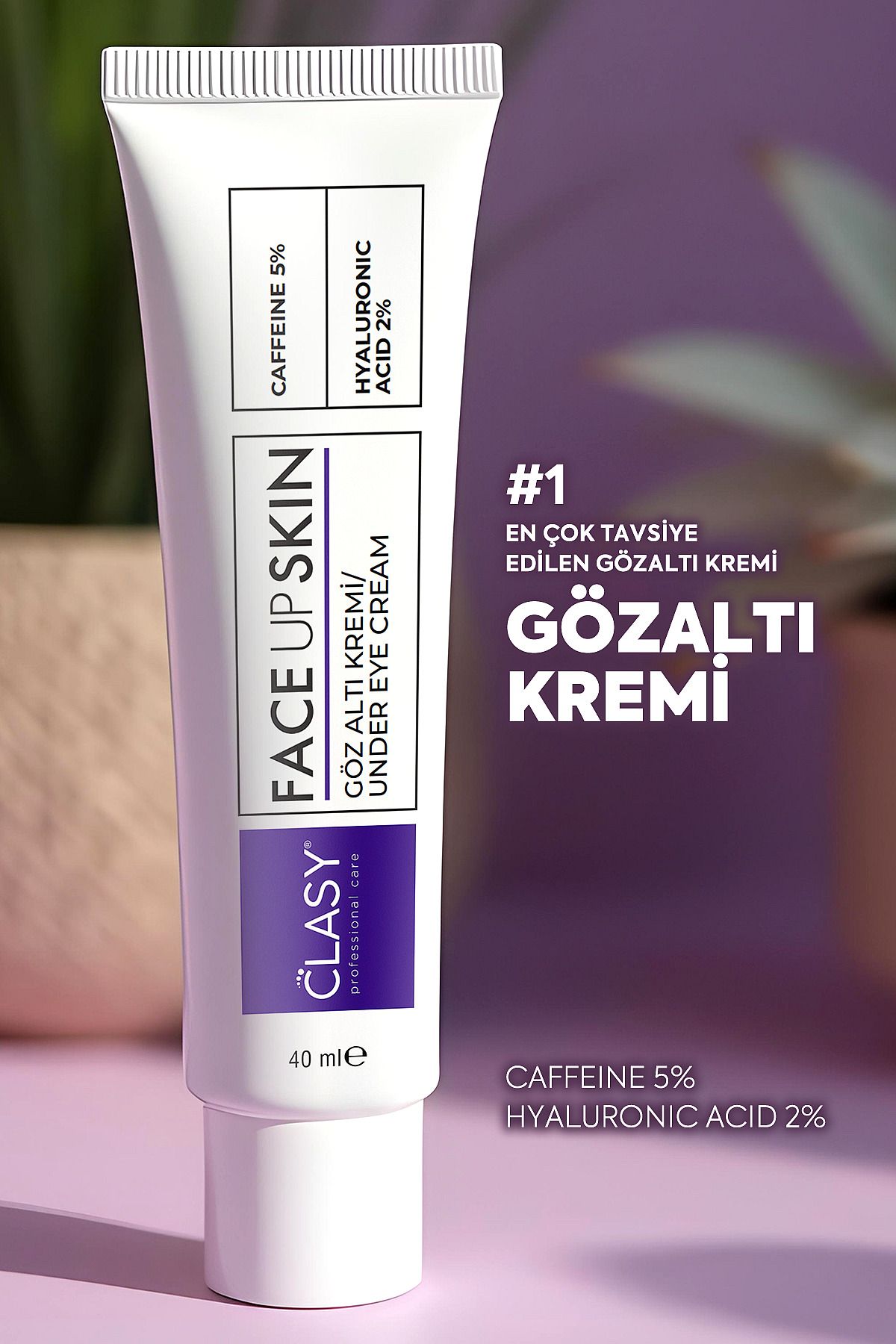 Clasy Care Face Up Skin Göz Altı Kremi, Göz Altı Morlukları Ve Göz Altı Nemlendirici 40ml