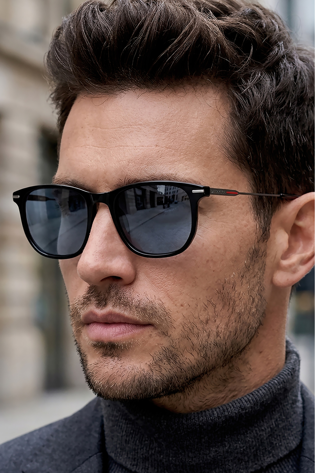 Daniel Klein Handmade Acetate - Polarize - UV400 Korumalı Siyah Renk Erkek Güneş Gözlüğü 54 Ekartman DKG6300C1