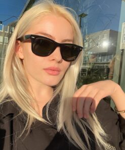 MACERATİ Unisex Çapraz Kesim Wayfarer Parlak Klasik Güneş Gözlüğü