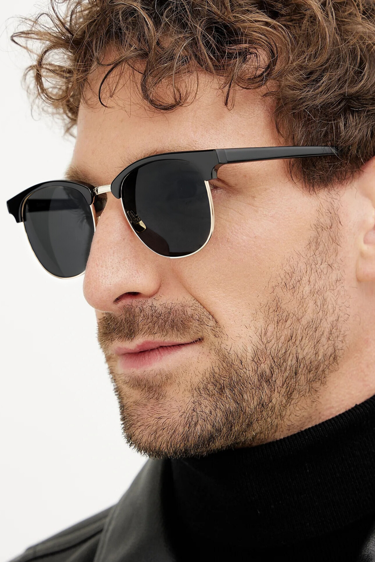 Chunky Frame Clupmaster Unisex Kare Siyah Lüx Güneş Gözlüğü - Görsel 3
