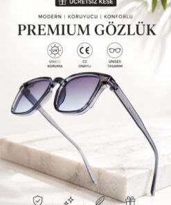 WATCHOFROYAL Güneş Gözlüğü Kadın & Erkek UV400 Cam Orjinal CE Belgeli GRİ MAVİ LORRAINEW