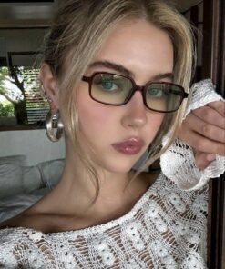 REN EYEWEAR Bloom Kare Güneş Gözlüğü KAHVERENGİ YEŞİL Ince Çerçeve Uv400 Koruma