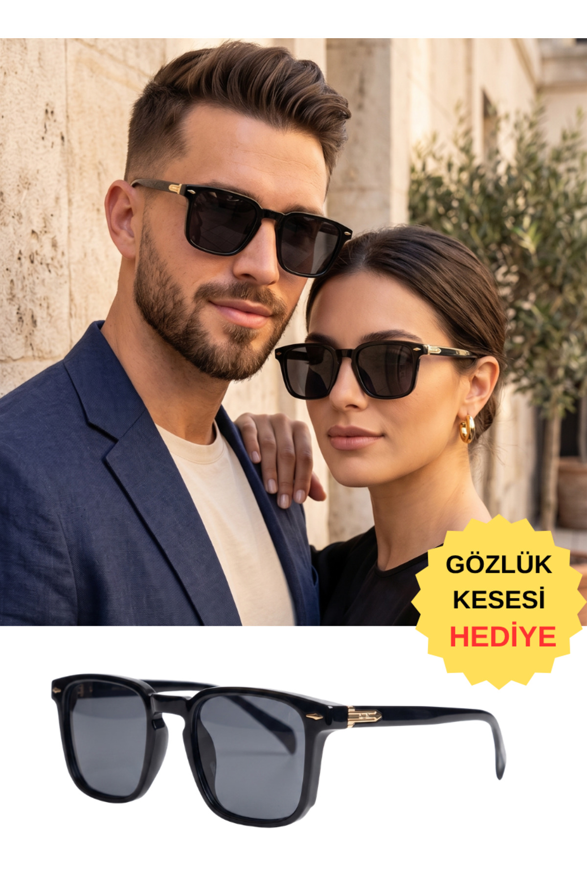 WATCHOFROYAL Royal Eyewear RE981 Siyah Güneş Gözlüğü
