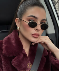 Eyesofia Milenya Gold Siyah Elips Metal Unısex Güneş Gözlüğü