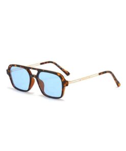 REN EYEWEAR ORIJİNAL DARCY MAVİ CAM LEOPAR ÇERÇEVE TASARIM UNİSEX GÜNEŞ GÖZLÜĞÜ - Görsel 3