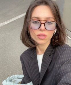 Alternative view of REN EYEWEAR ORIJİNAL DARCY MAVİ CAM LEOPAR ÇERÇEVE TASARIM UNİSEX GÜNEŞ GÖZLÜĞÜ