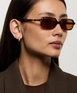 Eyesofia Oblamow Dikdörtgen Unisex Leopar Güneş Gözlük - Görsel 3