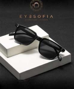 Eyesofia Kemik Kare 2028 Unisex Siyah Güneş Gözlüğü