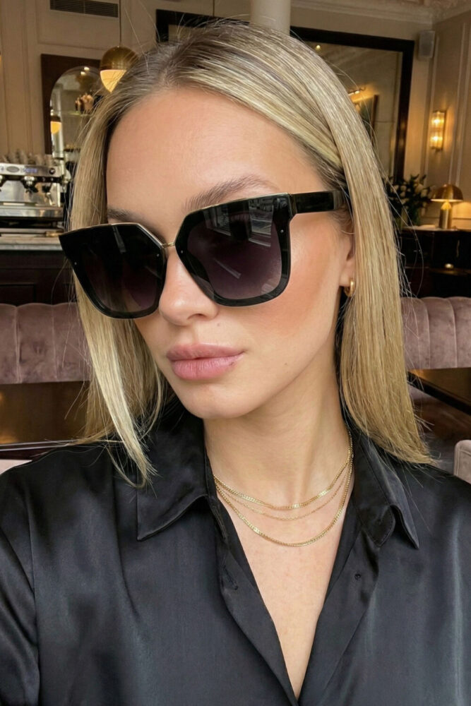 Eyesofia Doah Unisex Siyah Lüx Güneş Gözlüğü - Görsel 2