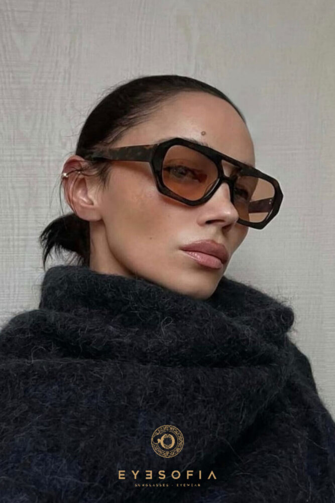 Eyesofia Wuhle Leopar Nude Kahverengi Unisex Güneş Gözlüğü - Görsel 3