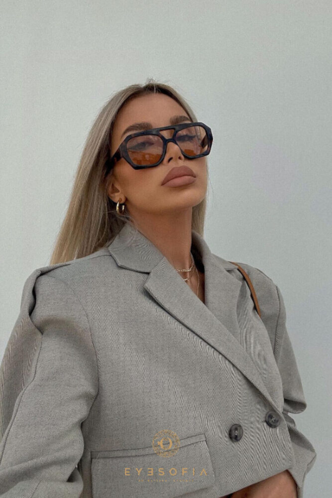 Eyesofia Wuhle Leopar Nude Kahverengi Unisex Güneş Gözlüğü - Görsel 2