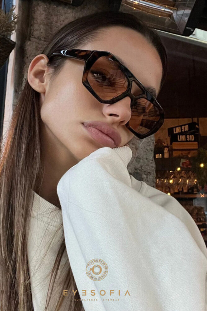 Eyesofia Wuhle Leopar Nude Kahverengi Unisex Güneş Gözlüğü