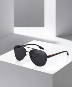 polo air Polarize Güneş Gözlük Damla Model Hafif Erkek Güneş Gözlüğü Plg-2060c1 Siyah Renk