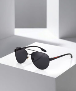 polo air Polarize Güneş Gözlük Damla Model Hafif Erkek Güneş Gözlüğü Plg-2060c1 Siyah Renk