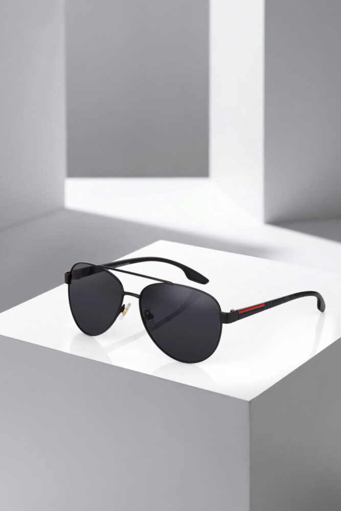 polo air Polarize Güneş Gözlük Damla Model Hafif Erkek Güneş Gözlüğü Plg-2060c1 Siyah Renk