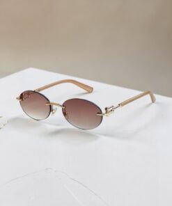 REN EYEWEAR DERLA Metal Oval Kadın Güneş Gözlüğü Degrade Kesme Cam UV400 Korumalı