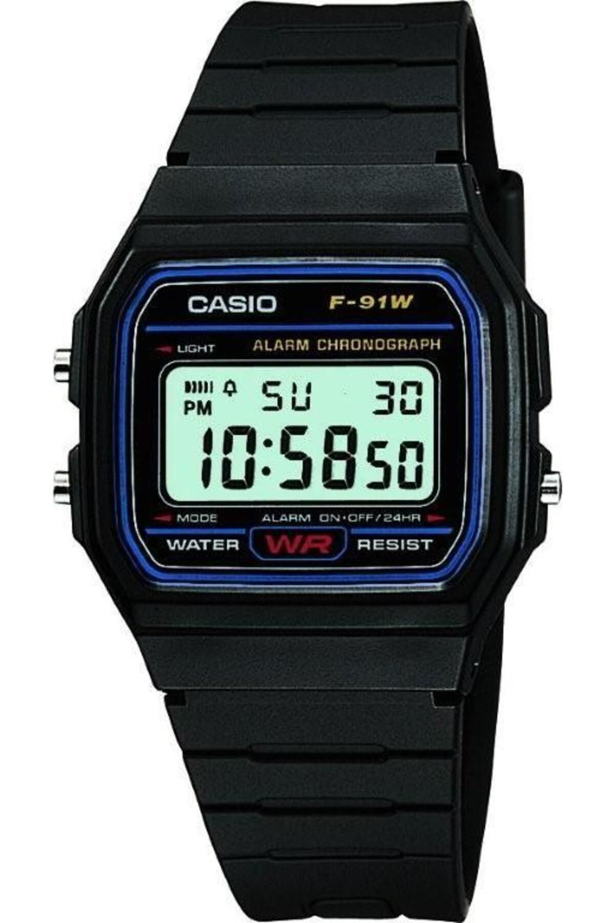 Casio F-91W-1DG ERKEK KOL SAATİ ( 2 Yıl Türkiye Tek Distribütörü Ersa Saat Garantilidir)