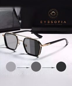 Eyesofia Güneş Gözlüğü Erkek Uv400 Cam Ce Belgeli Gold Siyah
