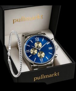 pullmarkt BABALAR GÜNÜ HEDİYESİ - Çelik - Erkek Analog Kol Saati + Bileklik