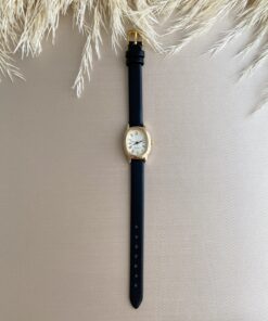 QUARTZ Retro Minimal Vintage Siyah Renk Kordon Kadın Kol Saati