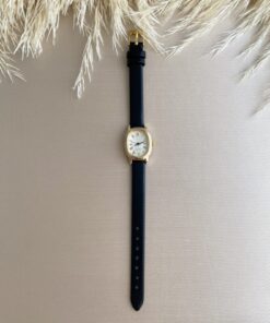 QUARTZ Retro Minimal Vintage Siyah Renk Kordon Kadın Kol Saati