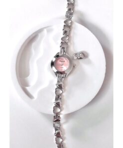 Harlofia Volenta Shop MİNİMAL MODEL Pembe Kalp Charmlı Pinterest Kadın Kol Saati