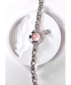 Harlofia Volenta Shop MİNİMAL MODEL Pembe Kalp Charmlı Pinterest Kadın Kol Saati